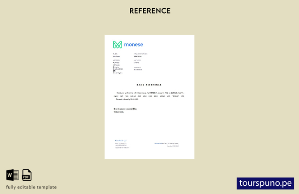 lista para imprimir plantilla de referencia de cierre de Monese Reino Unido